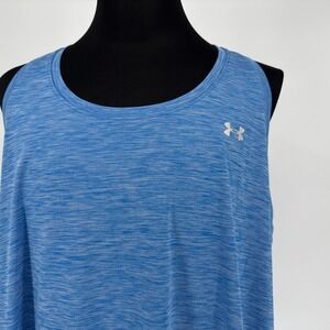 Under Armour Mens 3XL Blue Loose Fit HeatGear Athletic Tank Top Sleeveless